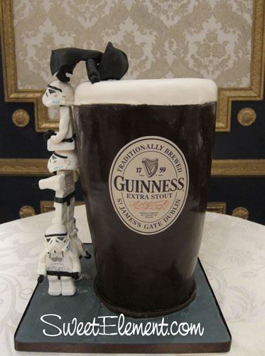Guinness Chocolate Cake filled and frosted with Guinness buttercream and 